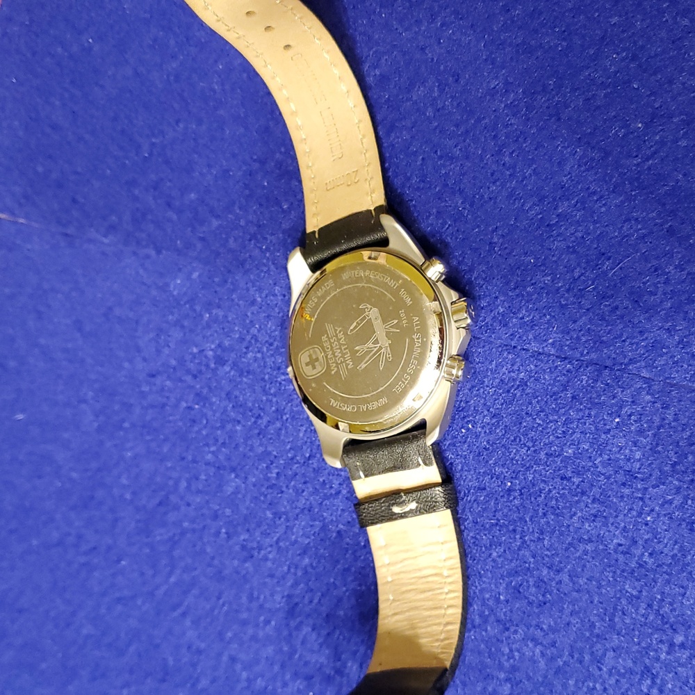 Wenger Silver Dial Chronograph Watch with Black Subdials - Picture 3 of 4